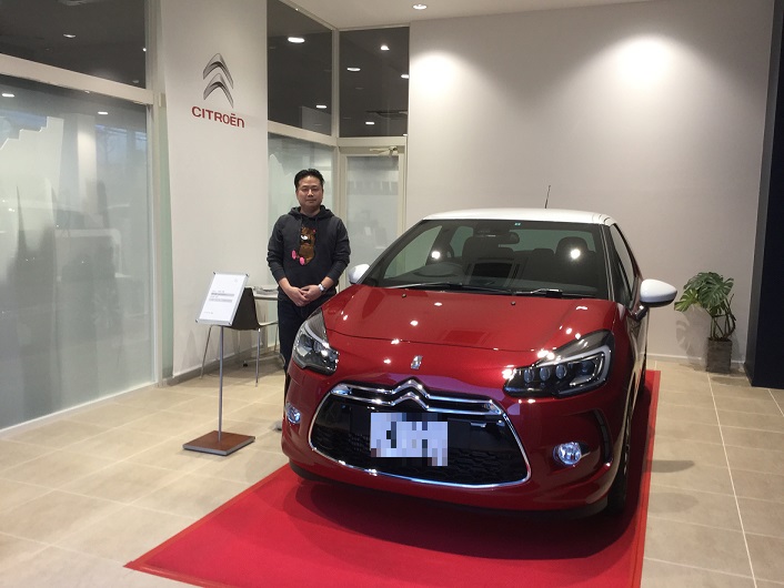 K様　DS3 Chic キセノンパッケージ ご納車